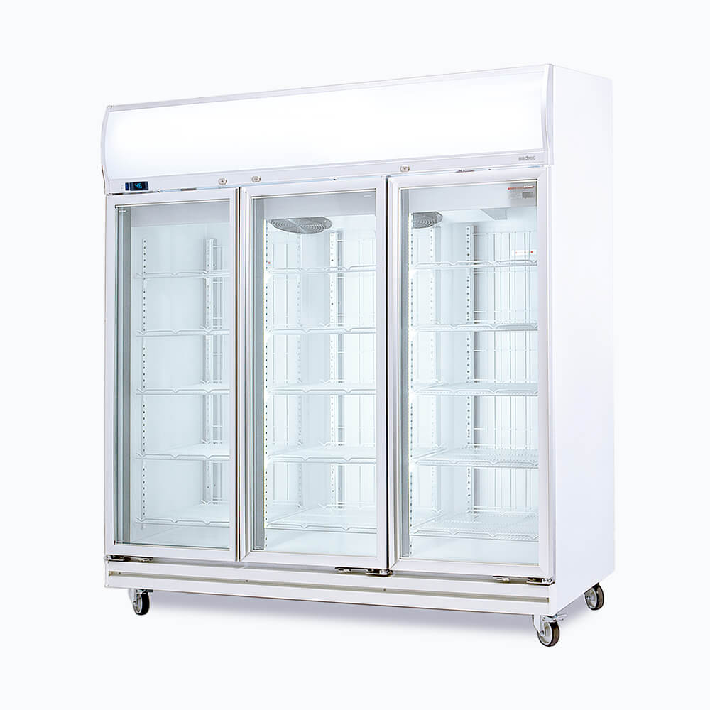 Upright Display Freezer - 1507L - 3 Doors - Flat Glass - Lightbox