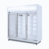 Upright Display Fridge - 1507L - 3 Doors - Flat Glass - Lightbox