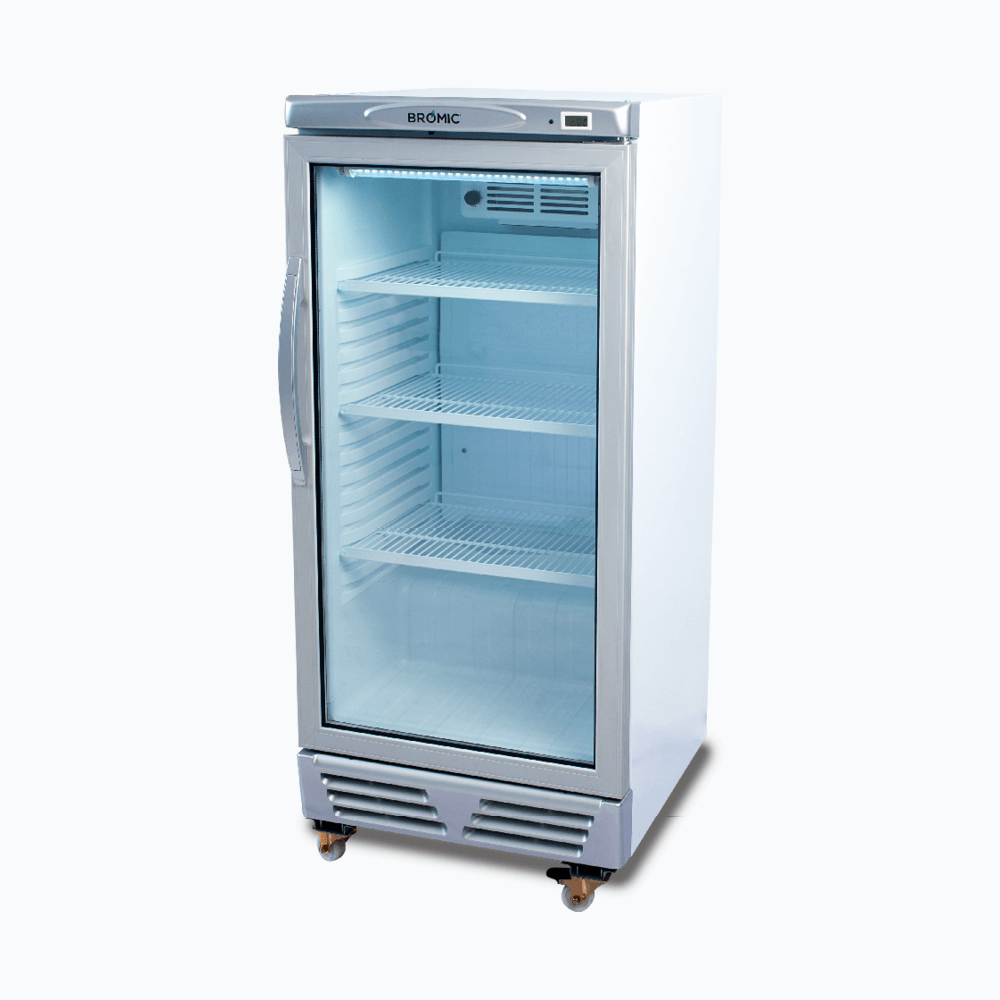 Upright Display Fridge - 215L - 1 Door - Flat Glass