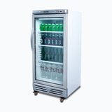 Upright Display Fridge - 215L - 1 Door - Flat Glass