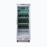 Upright Display Fridge - 290L - 1 Door - Flat Glass