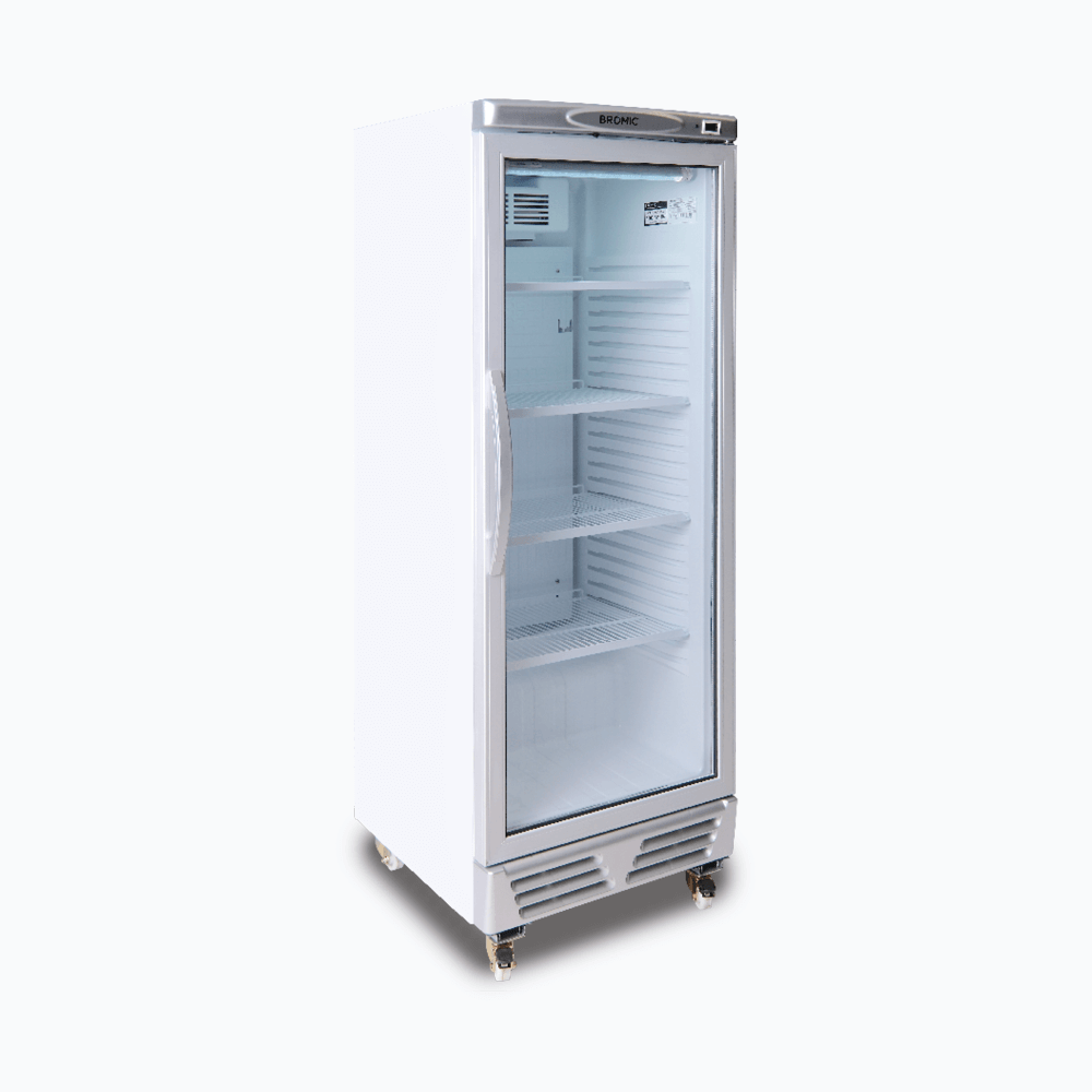 Upright Display Fridge - 290L - 1 Door - Flat Glass