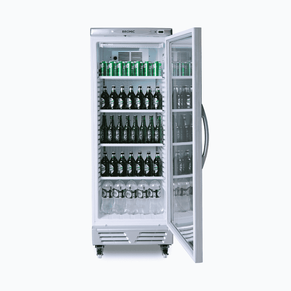 Upright Display Fridge - 290L - 1 Door - Flat Glass