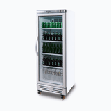 Upright Display Fridge - 290L - 1 Door - Flat Glass