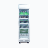 Upright Display Fridge - 372L - 1 Door - Flat Glass - Lightbox