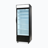 Upright Display Fridge - 659L - 1 Door - Flat Glass - Lightbox