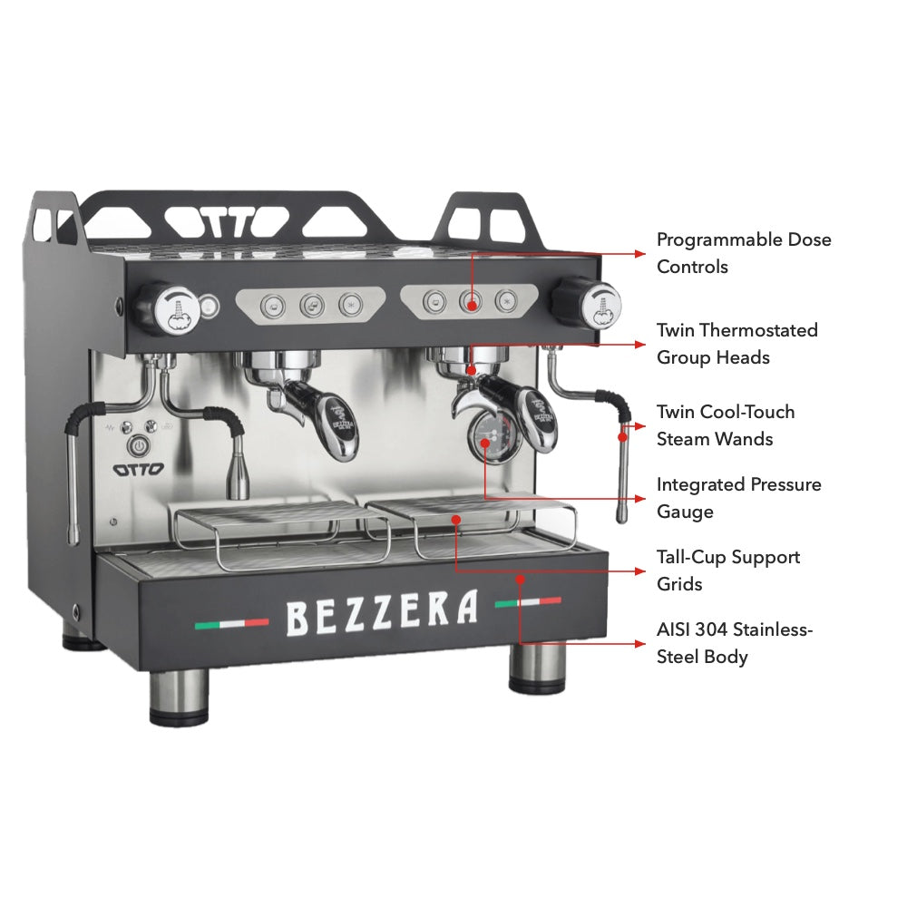 Bezzera Otto DE Auto-Foamer Espresso/Coffee Machine - BZOTTOCDEAF2B