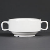 Olympia Whiteware Soup Bowl with Handles - 10.5cm 4" 14oz (Box 6)