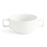 Olympia Whiteware Soup Bowl with Handles - 10.5cm 4" 14oz (Box 6)