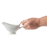 Olympia Whiteware Gravy Boat - 215ml 7.5oz (Box 6)