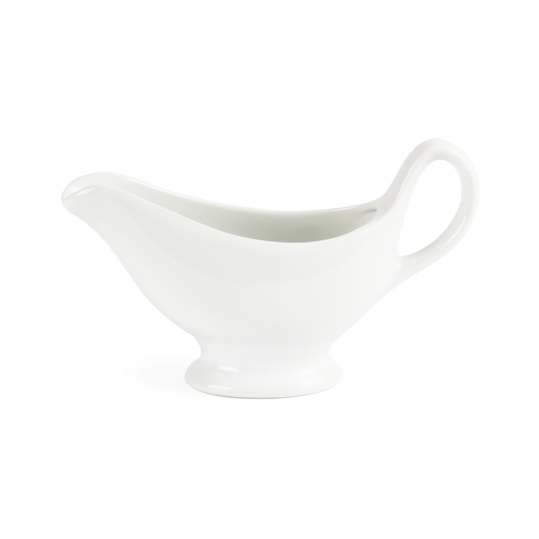 Olympia Whiteware Gravy Boat - 215ml 7.5oz (Box 6)