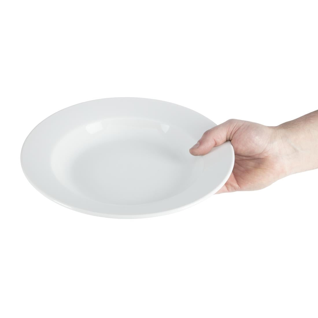 Olympia Whiteware Deep Plate - 27cm 10.75" (Box 6)