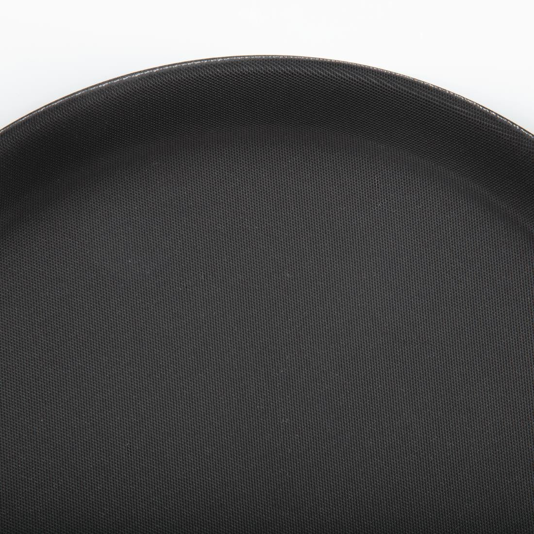 EDLP - Olympia Kristallon Round Tray Black Plastic Anti-Slip - 280mm 11"