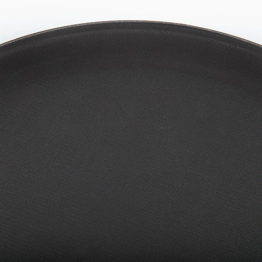 EDLP Olympia Kristallon Round Tray Black Anti-Slip Plastic - 406mm 16"