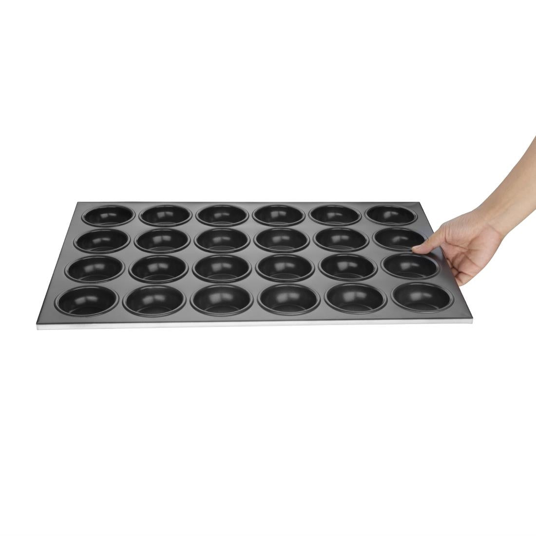 Vogue Non Stick Aluminium Muffin Tray 24 Hole - 360x525x35mm 14x20 1/2x1 1/4"