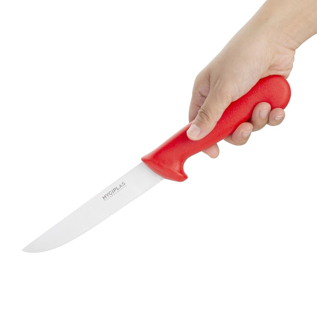 Hygiplas Boning Knife Stiff Blade Red - 6"