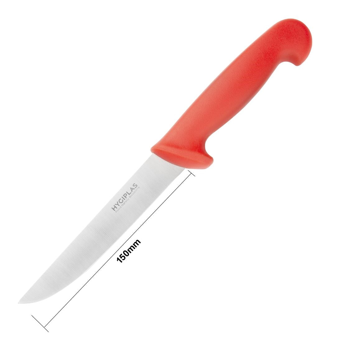 Hygiplas Boning Knife Stiff Blade Red - 6"