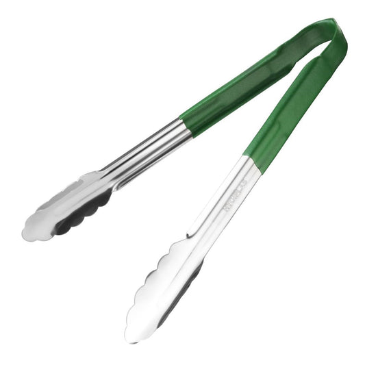 EDLP - Hygiplas Colour Coded Serving Tong Green - 300mm