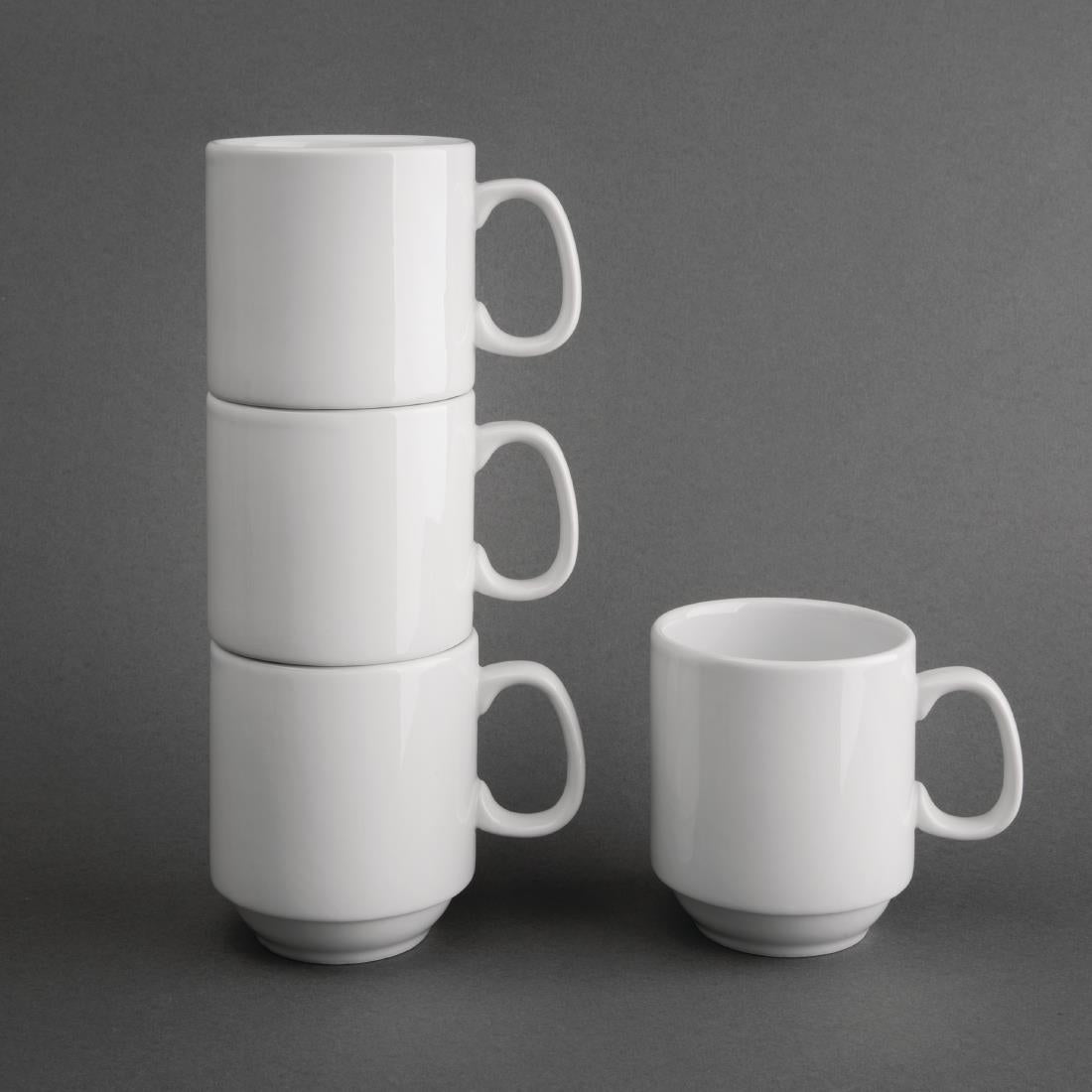 Olympia Whiteware Stacking Mug - 10oz (Box 12)