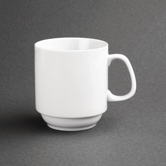 Olympia Whiteware Stacking Mug - 10oz (Box 12)