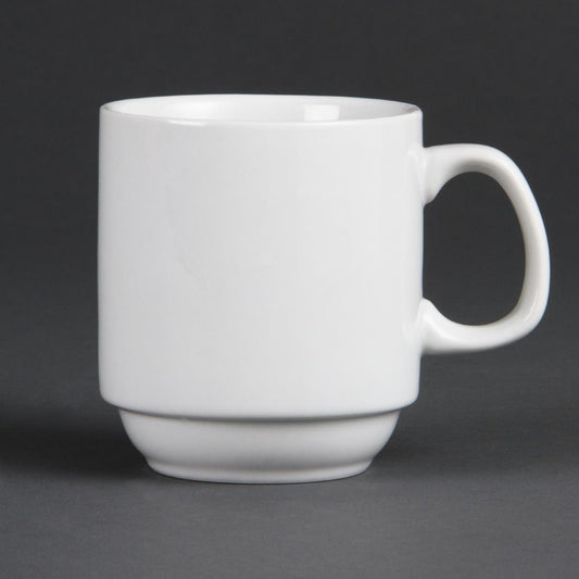 Olympia Whiteware Stacking Mug - 10oz (Box 12)