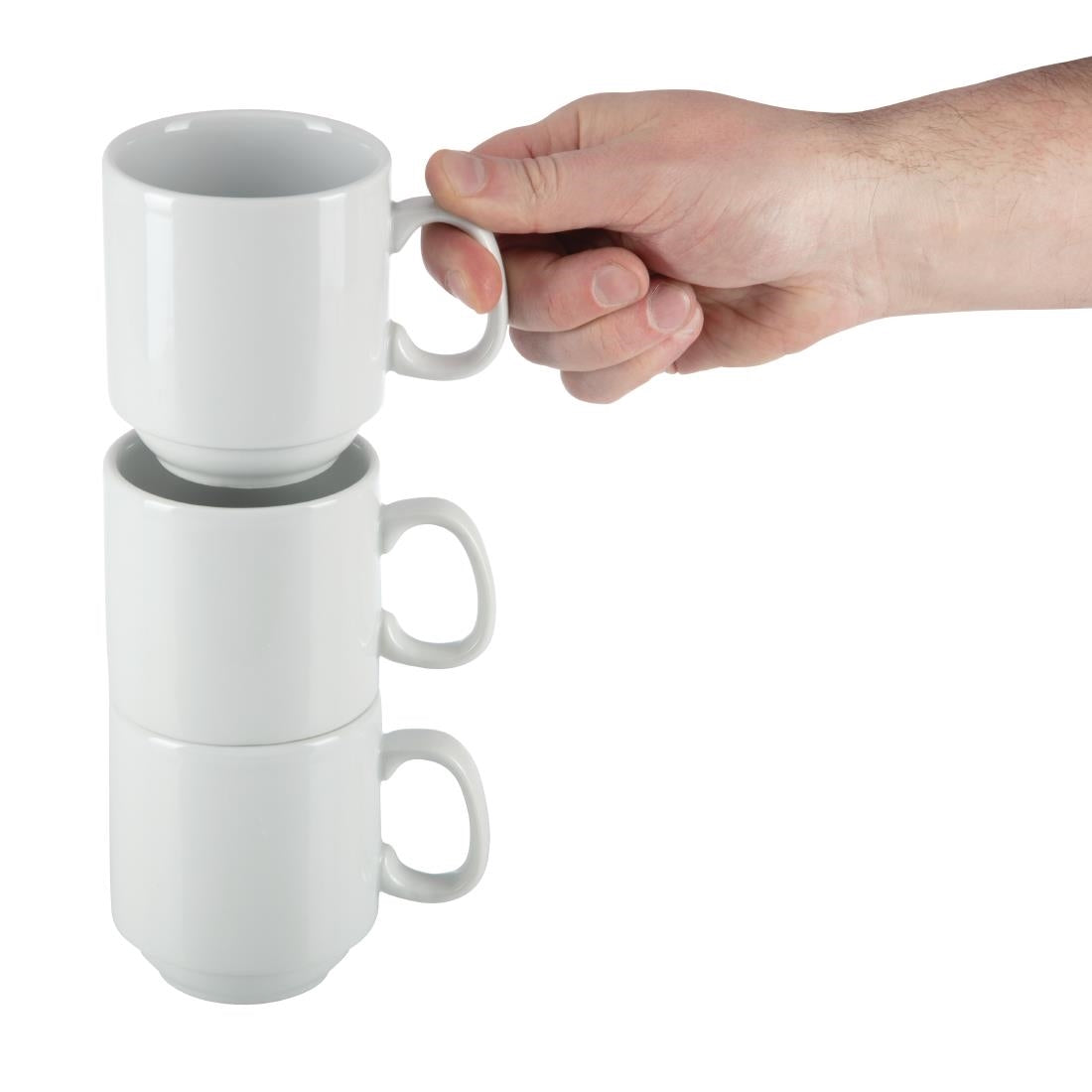 Olympia Whiteware Stacking Mug - 10oz (Box 12)