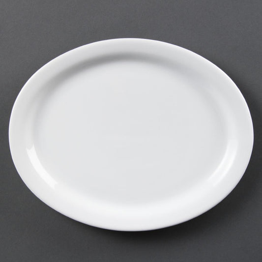 Olympia Whiteware Oval Plate /Platter - 25cm 10" (Box 6)