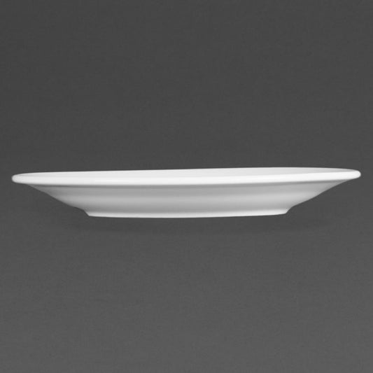 Olympia Whiteware Wide Rimmed Plate - 16.5cm 6.5" (Box 12)