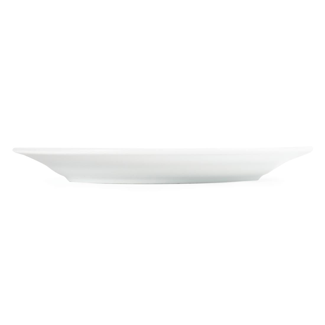 Olympia Whiteware Wide Rimmed Plate - 20cm 8" (Box 12)