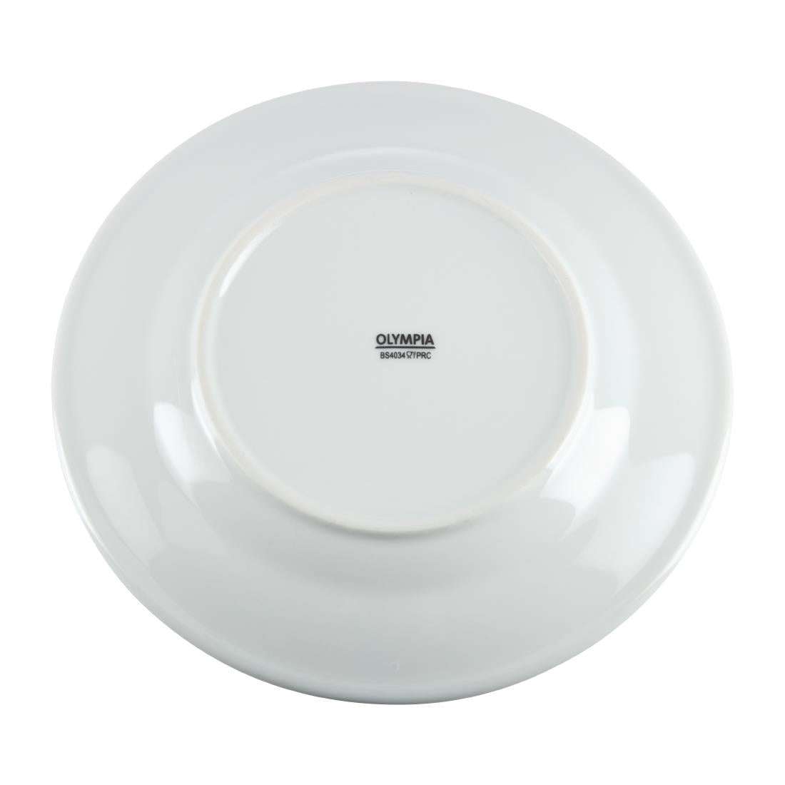 Olympia Whiteware Wide Rimmed Plate - 20cm 8" (Box 12)