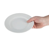 Olympia Whiteware Wide Rimmed Plate - 20cm 8" (Box 12)