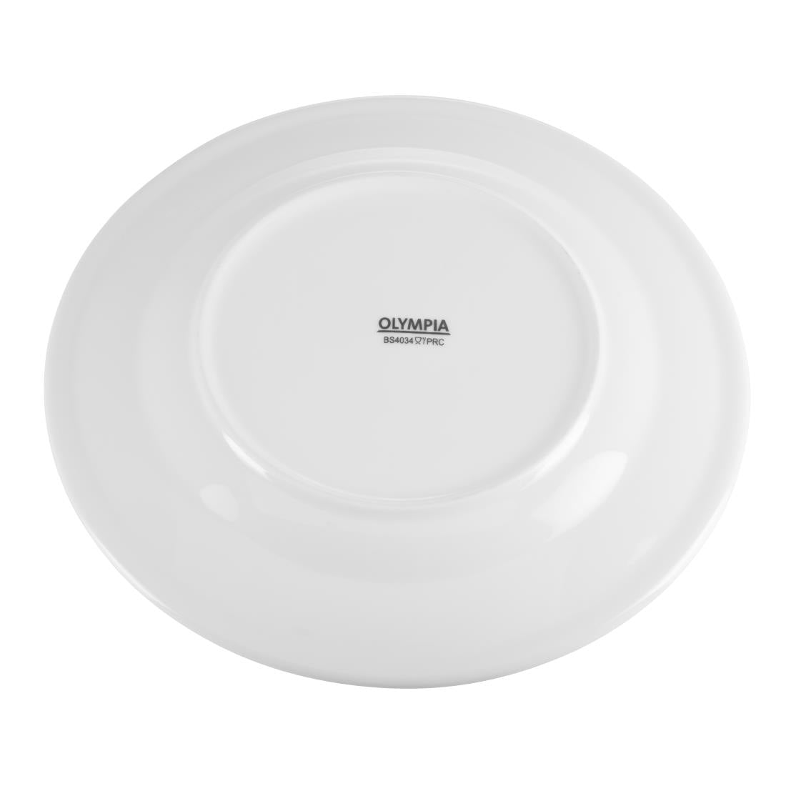 Olympia Whiteware Wide Rimmed Plate - 23cm 9" (Box 12)