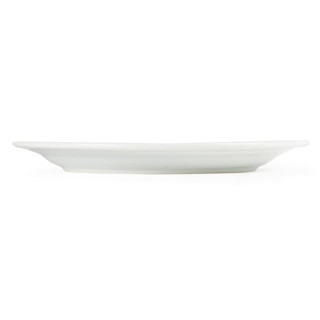 Olympia Whiteware Wide Rimmed Plate - 25cm 10" (Box 12)