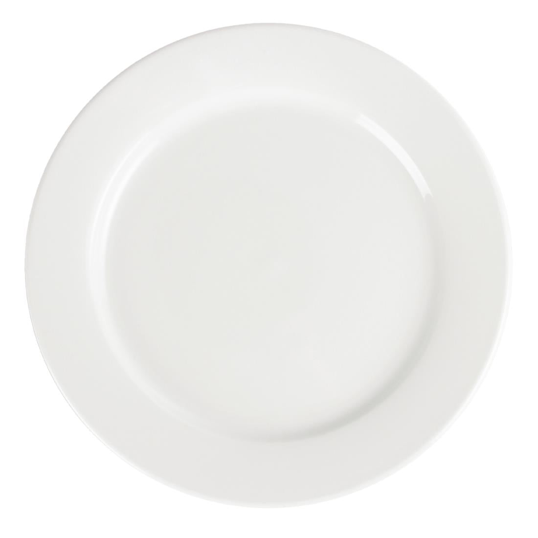 Olympia Whiteware Wide Rimmed Plate - 28cm 11" (Box 6)