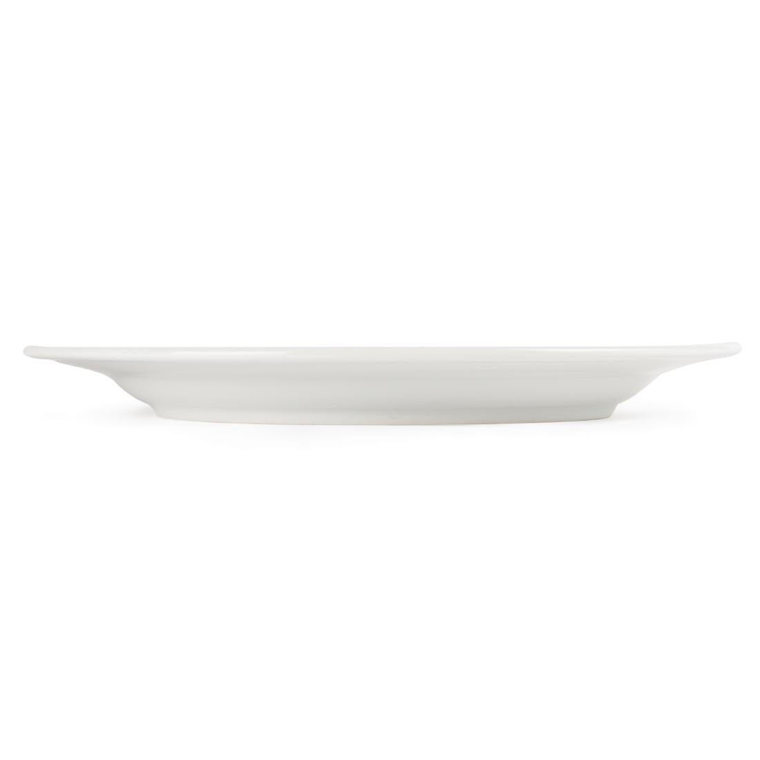 Olympia Whiteware Wide Rimmed Plate - 28cm 11" (Box 6)