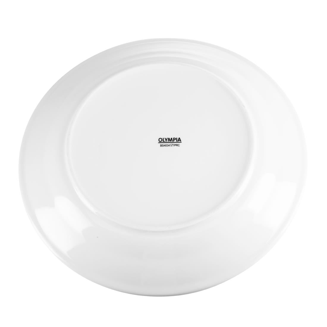 Olympia Whiteware Wide Rimmed Plate - 31cm 12" (Box 6)