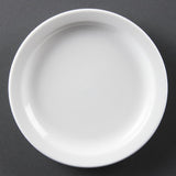 Olympia Whiteware Narrow Rimmed Plate - 15cm 6" (Box 12)