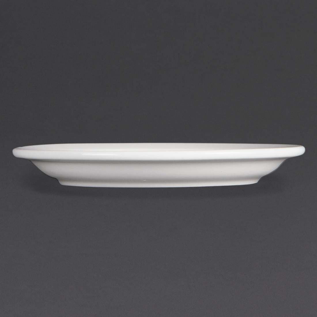 Olympia Whiteware Narrow Rimmed Plate - 15cm 6" (Box 12)