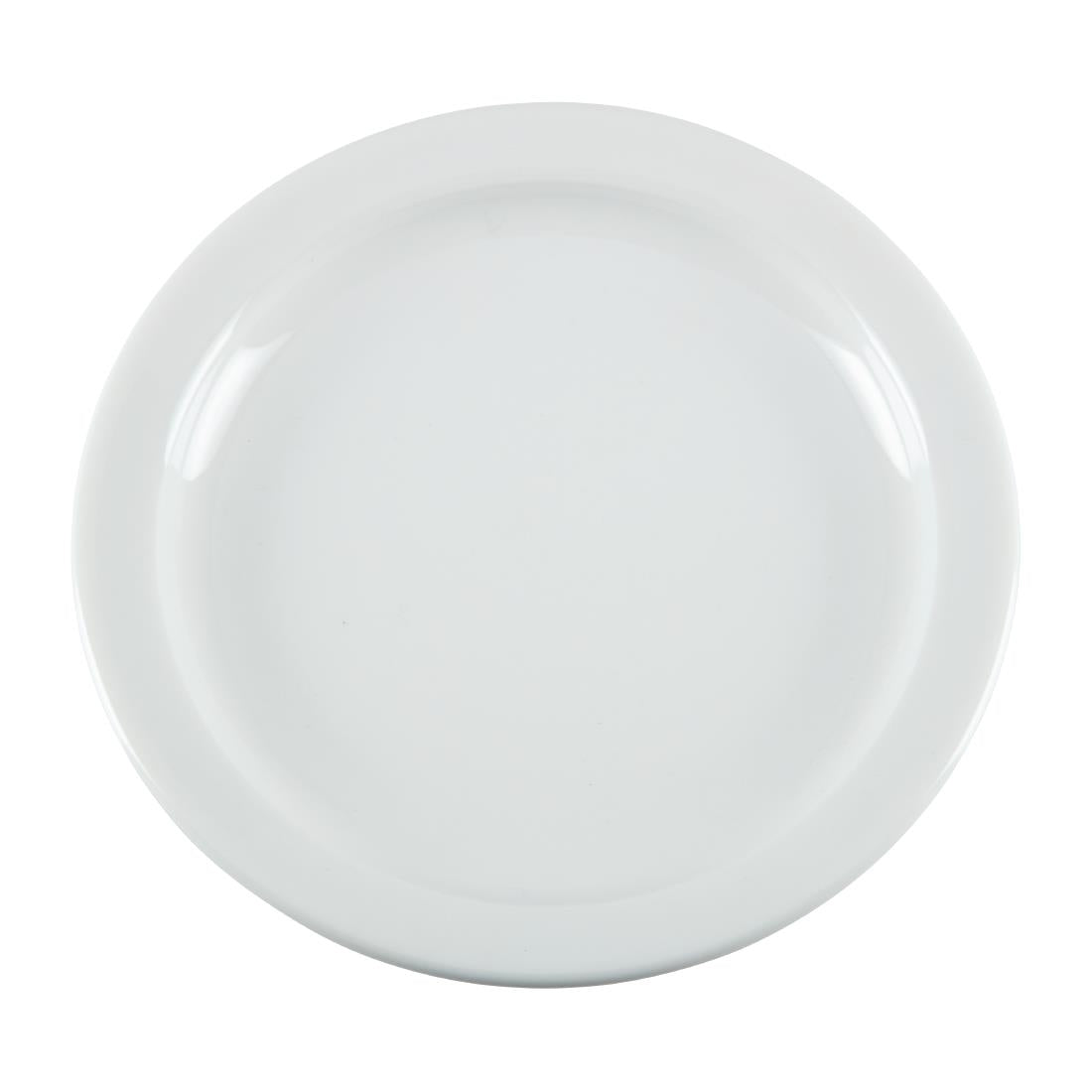 Olympia Whiteware Narrow Rimmed Plate - 15cm 6" (Box 12)