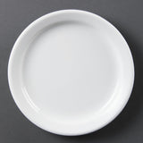 Olympia Whiteware Narrow Rimmed Plate - 18cm 7" (Box 12)