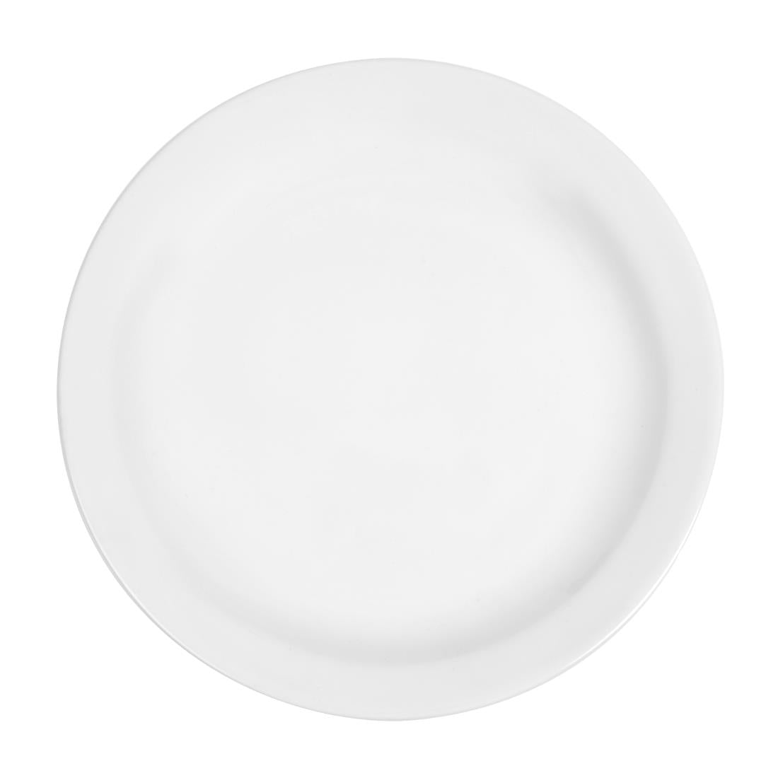 Olympia Whiteware Narrow Rimmed Plate - 20cm 8" (Box 12)