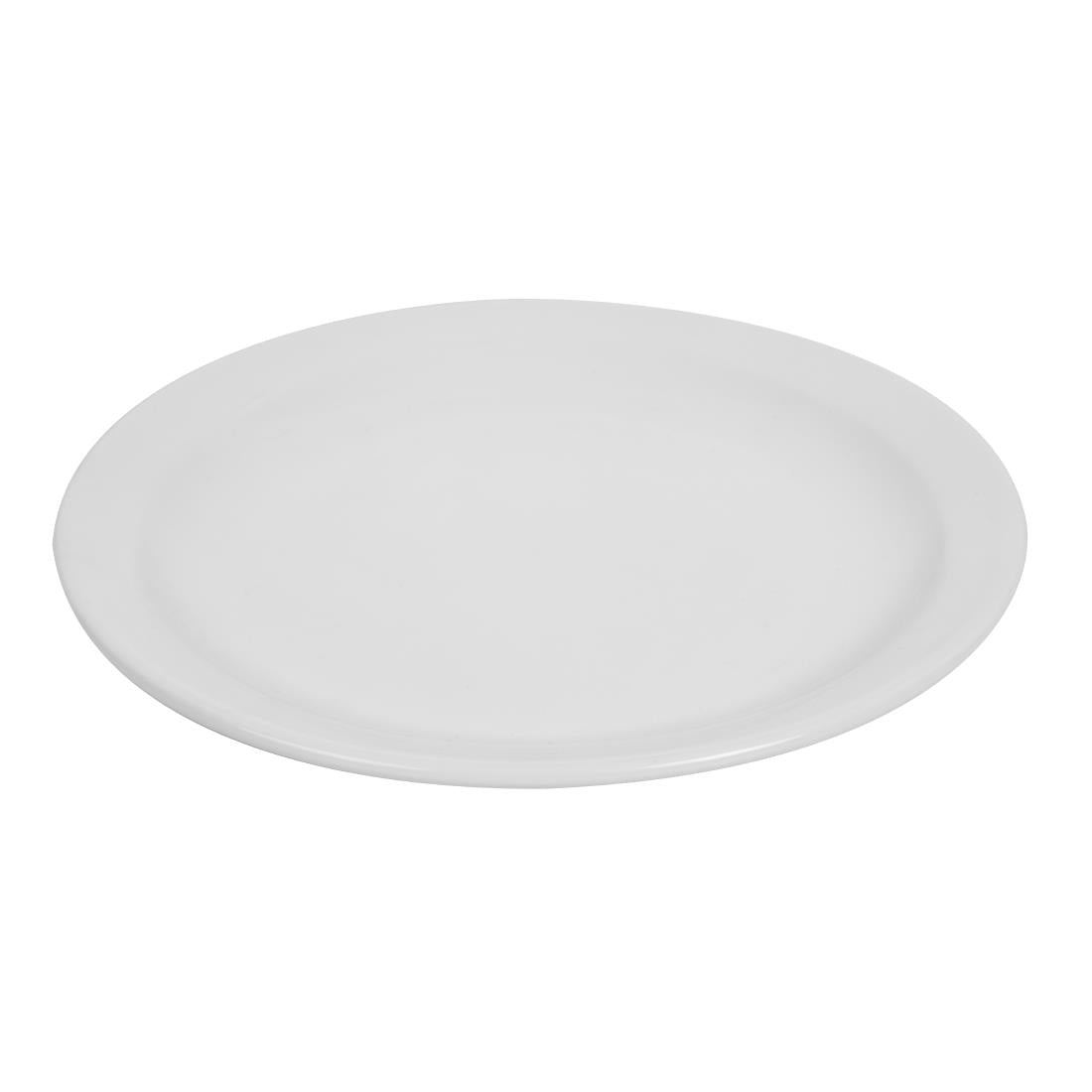 Olympia Whiteware Narrow Rimmed Plate - 20cm 8" (Box 12)