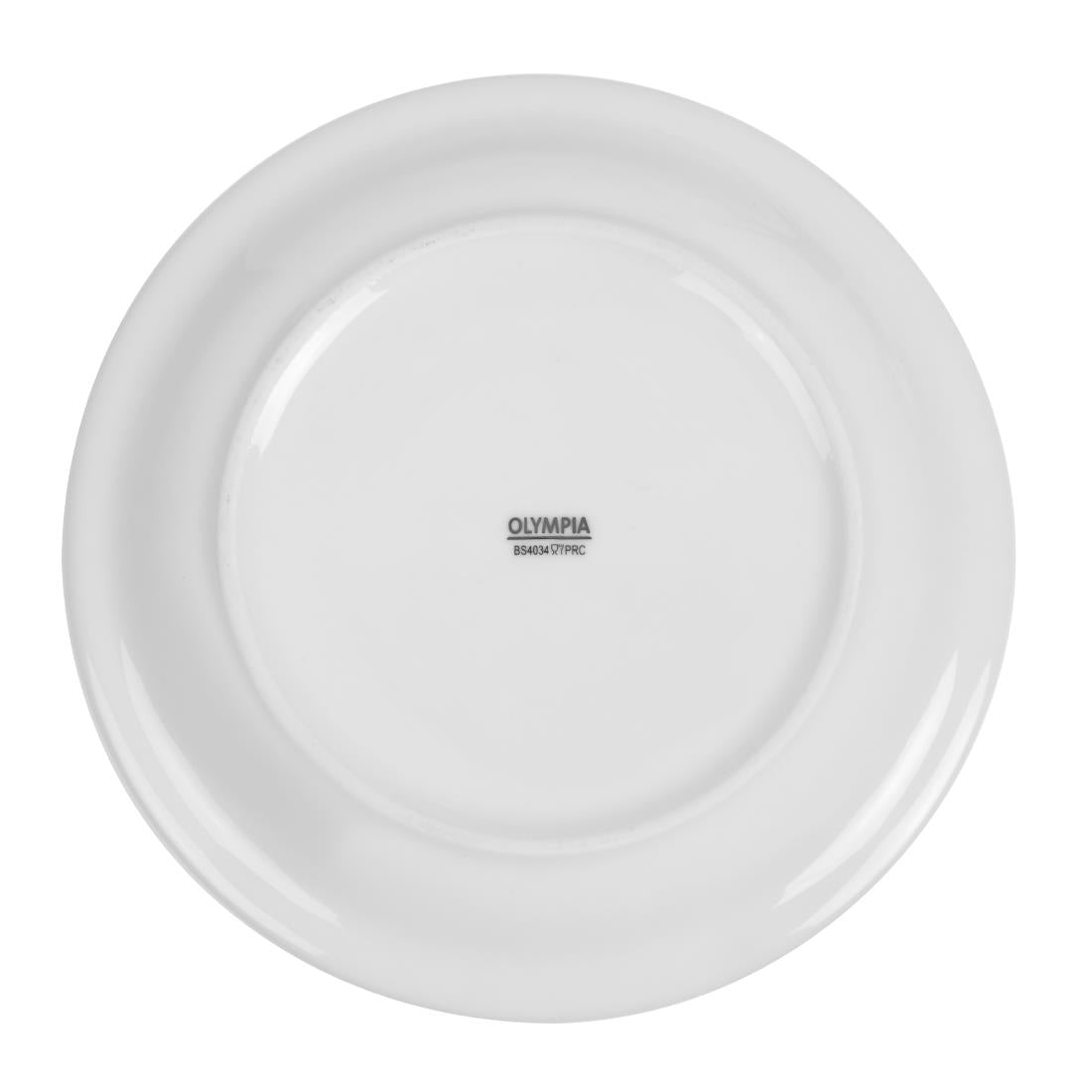 Olympia Whiteware Narrow Rimmed Plate - 20cm 8" (Box 12)