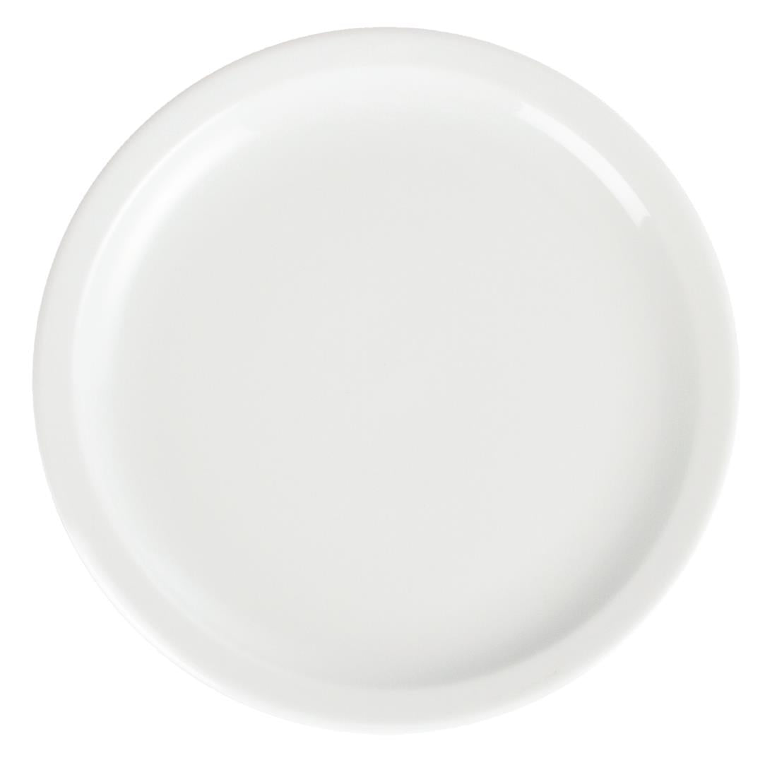 Olympia Whiteware Narrow Rimmed Plate - 23cm 9" (Box 12)