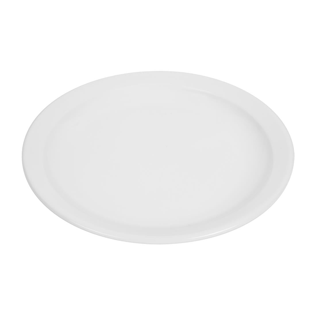 Olympia Whiteware Narrow Rimmed Plate - 25cm 10" (Box 12)