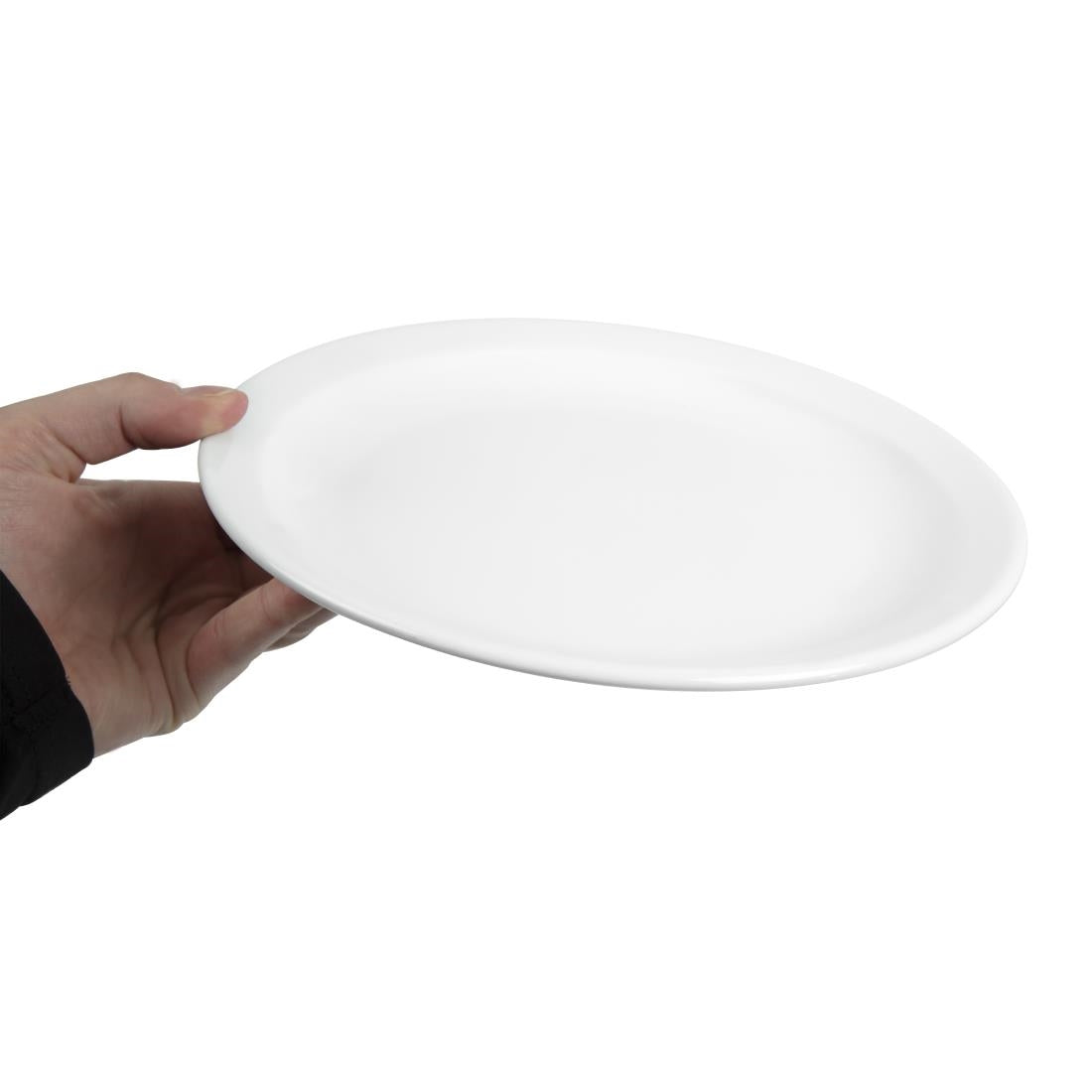 Olympia Whiteware Narrow Rimmed Plate - 25cm 10" (Box 12)