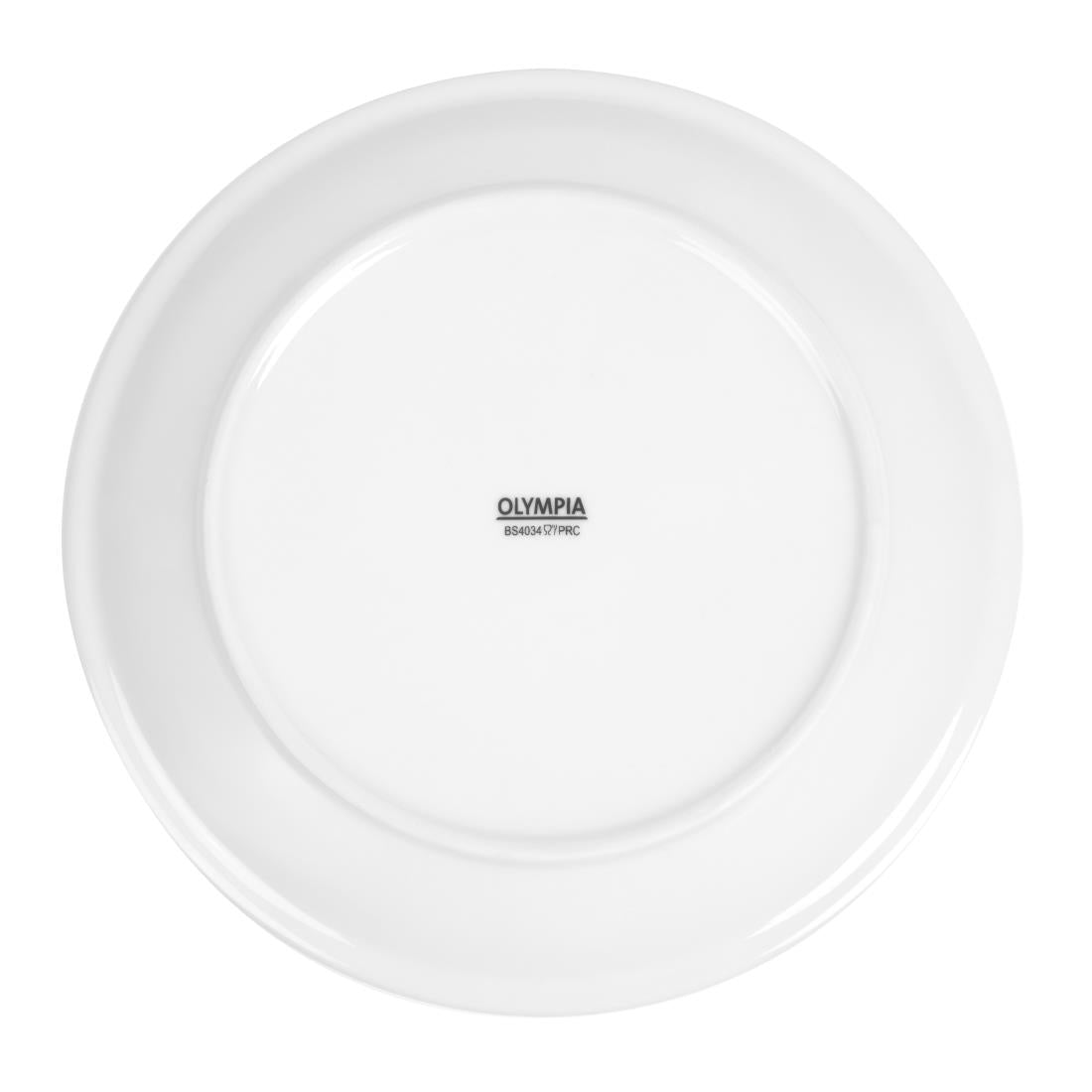 Olympia Whiteware Narrow Rimmed Plate - 25cm 10" (Box 12)