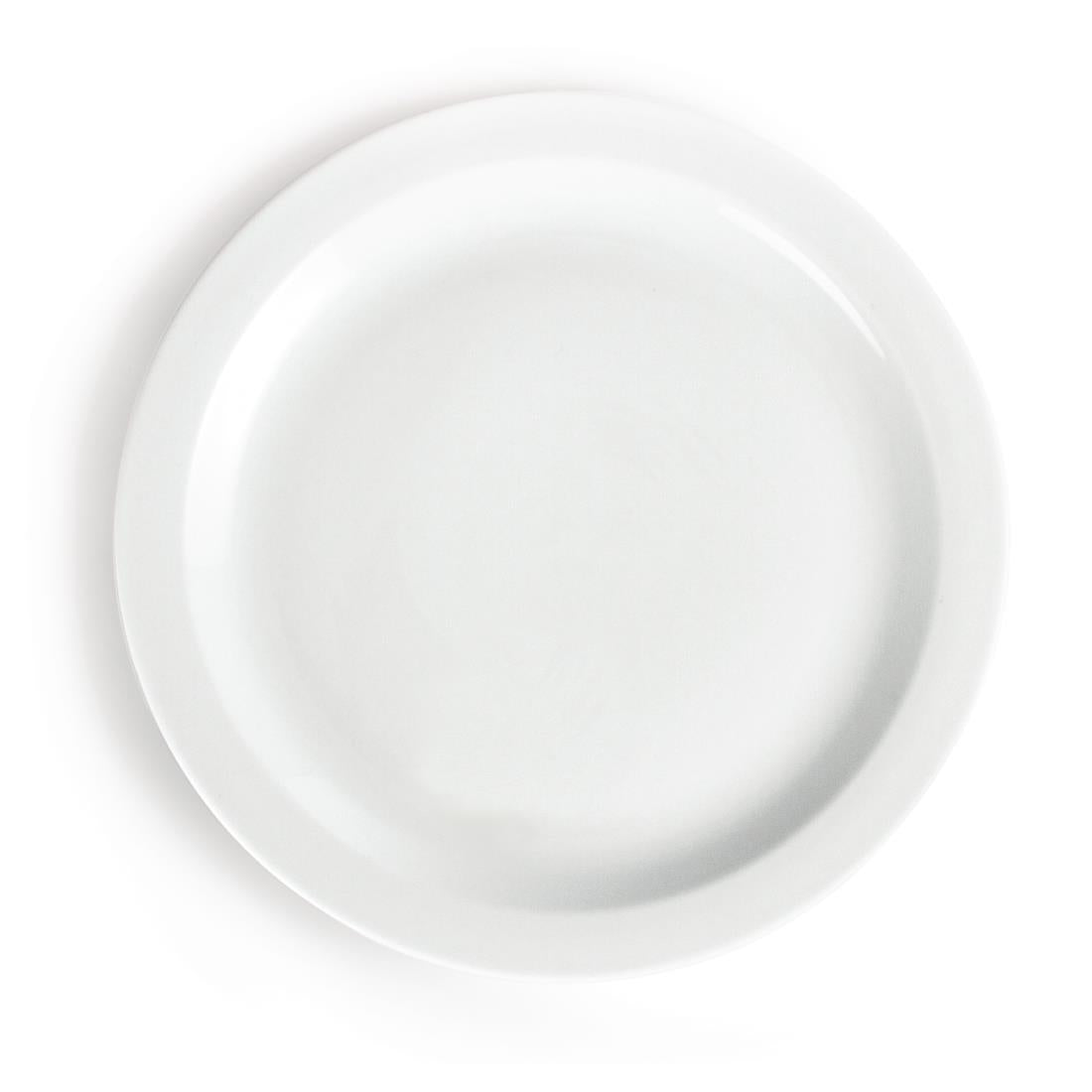 Olympia Whiteware Narrow Rimmed Plate - 28cm 11" (Box 6)