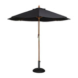 Bolero Black Round Pulley Parasol - 2500mm