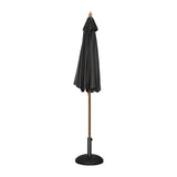 Bolero Black Round Pulley Parasol - 2500mm